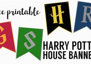 Harry Potter Happy Birthday Banner Printable Free Harry Potter House Banners Free Printable Paper Trail Design