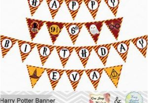 Harry Potter Happy Birthday Banner Printable Free Harry Potter Sign Etsy