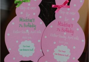 Harry the Bunny Birthday Invitations Easter Bunny Birthday Invitation or Easter Luncheon Brunch