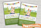 Harry the Bunny Birthday Invitations Harry the Bunny Baby First Tv Birthday Invitation