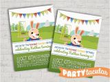 Harry the Bunny Birthday Invitations Harry the Bunny Baby First Tv Birthday Invitation