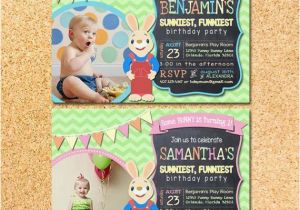 Harry the Bunny Birthday Invitations Harry the Bunny Baby First Tv Inspired Birthday by