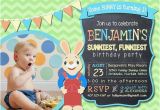 Harry the Bunny Birthday Invitations Harry the Bunny Baby First Tv Inspired Birthday Por