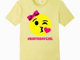 Hashtag for Birthday Girl Hashtag Birthday Girl Shirt Emoji Smiley Neon Pink Cd