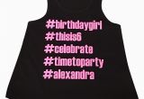 Hashtag for Birthday Girl Hashtag Birthday Shirt