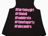 Hashtag for Birthday Girl Hashtag Birthday Shirt