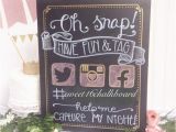 Hashtag for Birthday Girl Oh Snap Hashtag Your Day Hand Lettered Sweet 16 Chalkboard
