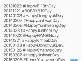 Hashtags for Birthday Girl Return On Twitter Quot Ikon Members 39 Birthday Hashtags 2013