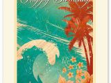Hawaiian Birthday Card Greetings Hawaiian Premium Vintage Collectible Greeting Card Happy