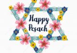 Hebrew Birthday Cards Free Pesach Passover Greeting Card with Jewish Star and Flowers