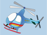 Helicopter Birthday Card Blue Helicopter Birthday Card