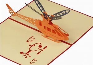 Helicopter Birthday Card Helicopter 3d Greeting Card 4 50 3d Pop Up Greetings