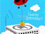 Helicopter Birthday Card Quot Happy Birthday Greeting Card Helicopter with Gift Quot Stock