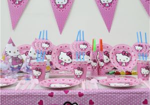 Hello Kitty 1st Birthday Decorations 1pack 37pcs wholesale Cartoon Hello Kitty Kids 1st