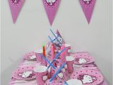 Hello Kitty 1st Birthday Decorations wholesale 1pack 45pcs Cartoon Hello Kitty Kids 1st