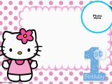 Hello Kitty 1st Birthday Invitations Free Hello Kitty 1st Birthday Invitation Template Free