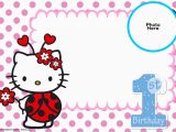 Hello Kitty 1st Birthday Invitations Free Hello Kitty 1st Birthday Invitation Template Free