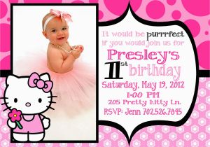 Hello Kitty 1st Birthday Invitations Hello Kitty 1st Birthday Invitations