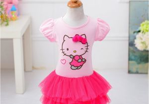 Hello Kitty Birthday Dresses for toddlers Baby Girl Dress Hello Kitty Girls Dress Modal Lace Kids