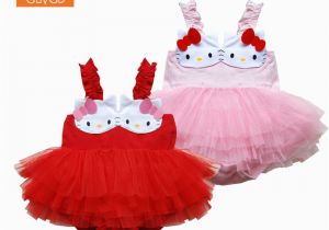 Hello Kitty Birthday Dresses for toddlers Baby Kids Bodysuit Hello Kitty One Piece Dresses Baby
