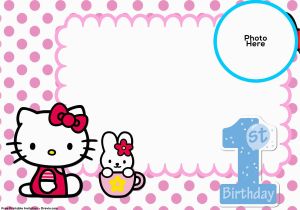 Hello Kitty Birthday Invitation Maker Free Hello Kitty 1st Birthday Invitation Template Free