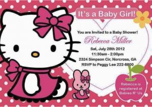 Hello Kitty Birthday Invitation Maker Hello Kitty Baby Shower Invitations Hello Kitty Baby