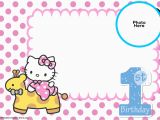 Hello Kitty Birthday Invitations Free Download Free Hello Kitty 1st Birthday Invitation Template Free