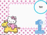 Hello Kitty Birthday Invitations Free Download Free Hello Kitty 1st Birthday Invitation Template Free