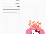 Hello Kitty Birthday Invitations Free Download Hello Kitty Invitation Printable