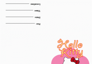 Hello Kitty Birthday Invitations Free Download Hello Kitty Invitation Printable