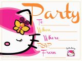 Hello Kitty Birthday Invitations Free Download Hello Kitty Template Invitation