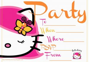 Hello Kitty Birthday Invitations Free Download Hello Kitty Template Invitation