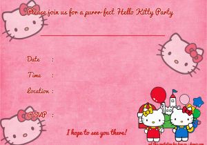 Hello Kitty Birthday Invites Free Printables Free Printable Hello Kitty Birthday Invitation Template