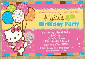 Hello Kitty Birthday Invites Hello Kitty Printable Birthday Invitations Template Free