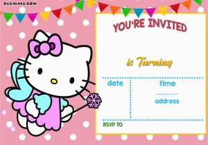 Hello Kitty First Birthday Invitations Free Personalized Hello Kitty Birthday Invitations Free