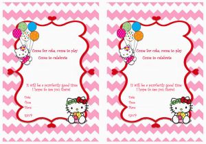 Hello Kitty First Birthday Invitations Hello Kitty Birthday Invitations Birthday Printable