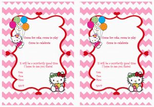 Hello Kitty First Birthday Invitations Hello Kitty Birthday Invitations Birthday Printable