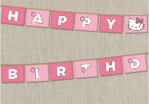 Hello Kitty Happy Birthday Banner Printable Free Hello Kitty Printable Birthday Banner Birthday Party