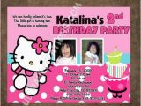 Hello Kitty Personalized Birthday Invitations Hello Kitty Photo Birthday Invitations Personalized Invites