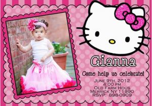 Hello Kitty Photo Birthday Invitations Free Printable Hello Kitty Photo Birthday Invitations