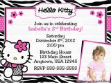 Hello Kitty Photo Birthday Invitations Hello Kitty Birthday Invitation Card Best Party Ideas
