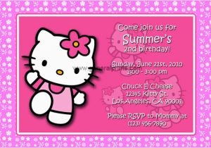 Hello Kitty Photo Birthday Invitations Hello Kitty Birthday Invitations General Prints