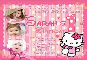 Hello Kitty Photo Birthday Invitations Printable Birthday Invitations Free Premium Templates