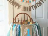 High Chair Decorations 1st Birthday Boy First Birthday Boys High Chair Banner Boys High Chair Banner