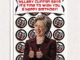 Hillary Clinton Birthday Card Hillary Clinton Funny Birthday Card Funny Greeting Card for