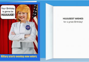 Hillary Clinton Birthday Card Jill Happy Birthday Cards Mailed for You Funny Greeting
