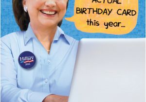 Hillary Clinton Happy Birthday Card Funny Birthday Card Quot Hillary On Computer Quot From Cardfool Com