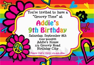 Hippie Birthday Invitations Hippie Birthday Invitations Best Party Ideas