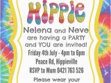 Hippie Birthday Invitations Hippie Party Invite Invitation Custom Made Digital