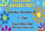 Hippie Birthday Invitations Hippie Retro Invitation